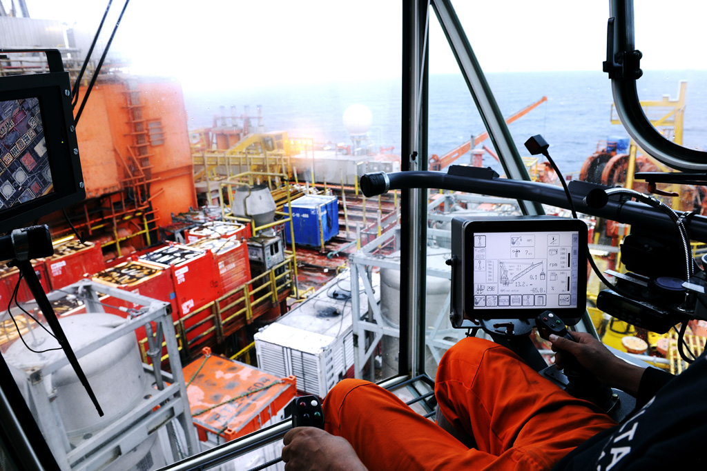 View from offshore crane