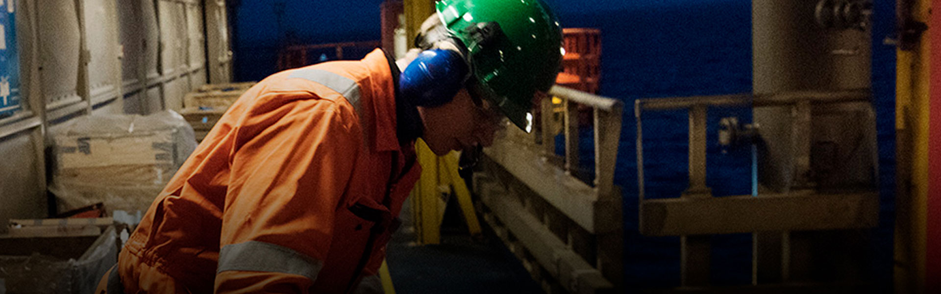 Offshorearbeider natt